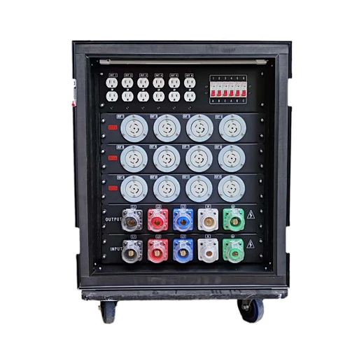 6-channel Edsion110V+12-channel L21-30 208V output Camlock plug in and out Power Distribution